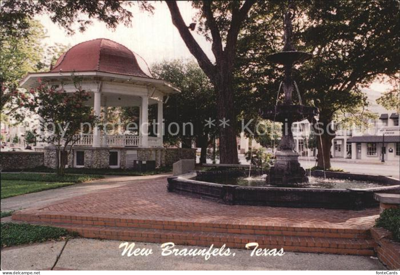 72516984 New_Braunfels Historic Fountain And Bandstand - Autres & Non Classés