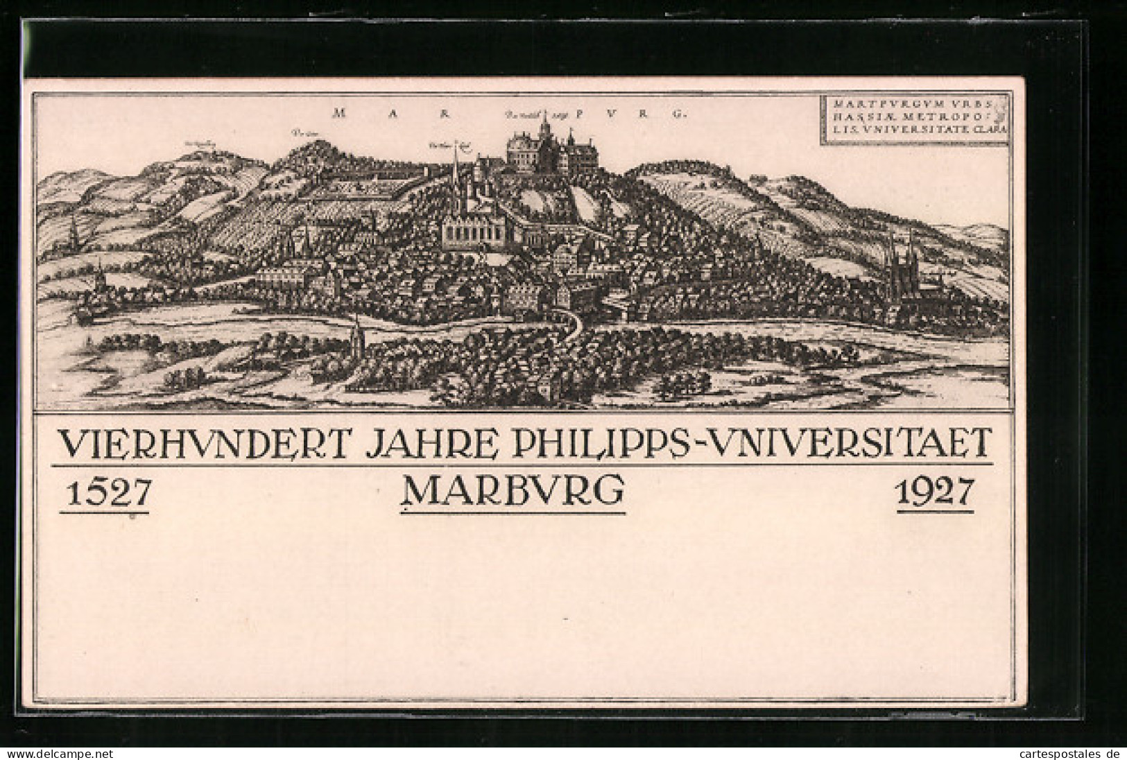 Künstler-AK Ganzsache PP101C5 /01: Marburg, Festpostkarte Zu 400. Jähr. Jubiläum Der Philipps-Universität  - Cartoline