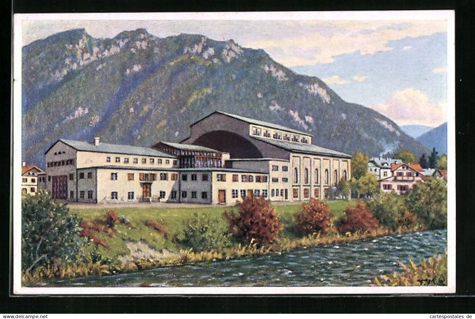 AK Ganzsache PP113C5 /011: Oberammergau, Passionsspieltheaterbau Mit Dem Laber, 1930  - Sonstige & Ohne Zuordnung