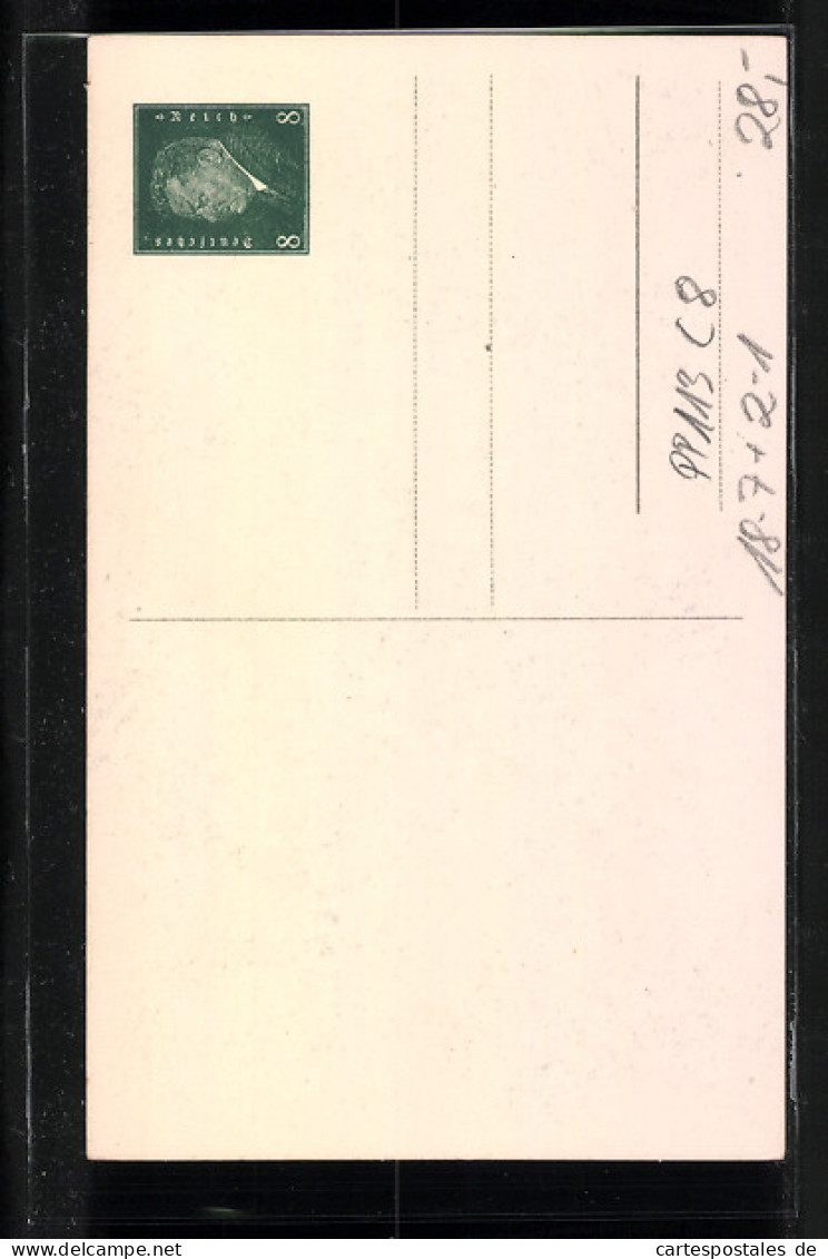 Künstler-AK Ganzsache PP113C8: Altenburg I. Thür., 36. Deutscher Philatelistentag Und 7. Bundestag 1930  - Francobolli (rappresentazioni)