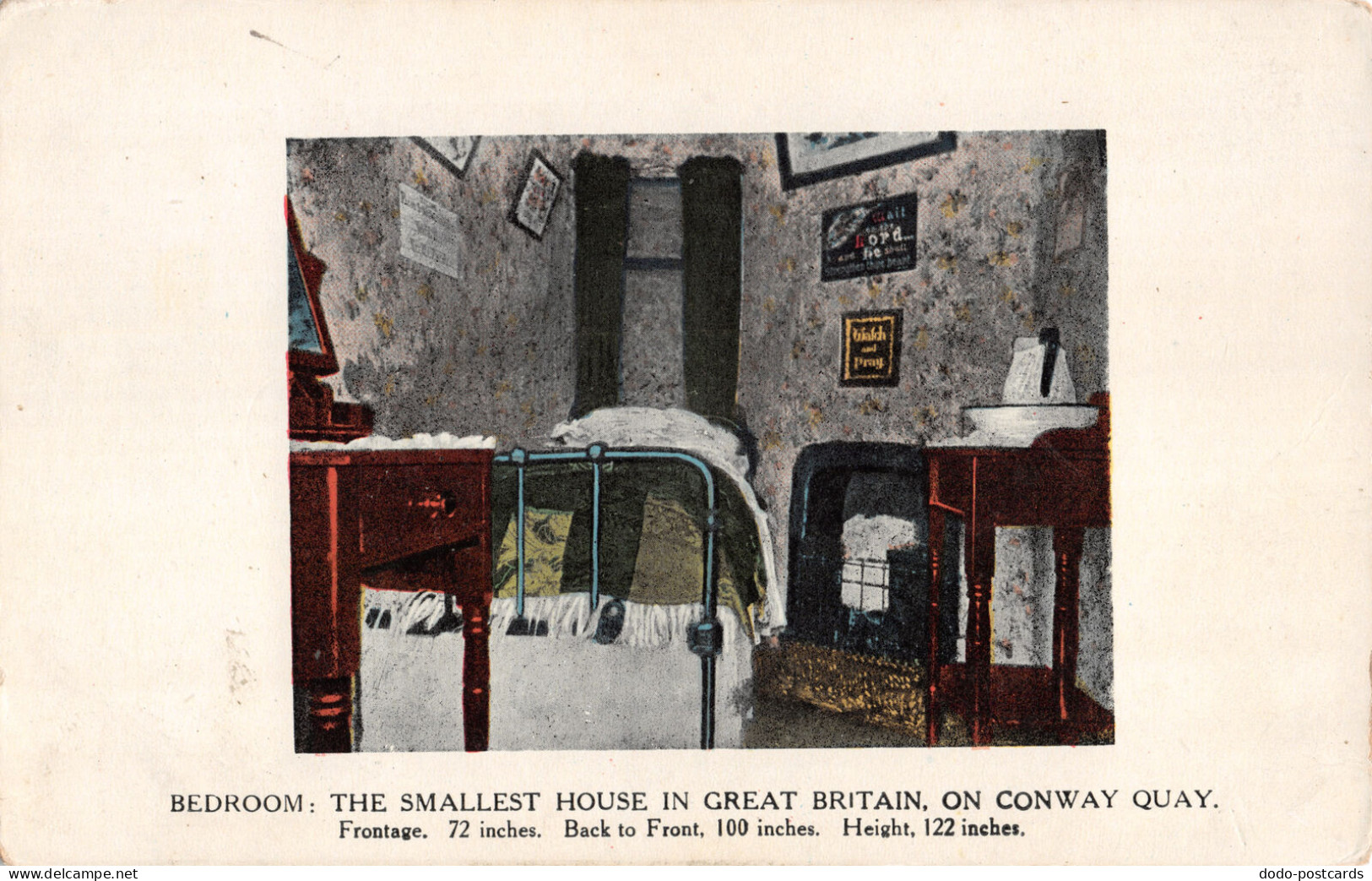 R296513 Bedroom. The Smallest House In Great Britain. On Conway Quay. R. Jones. - Monde