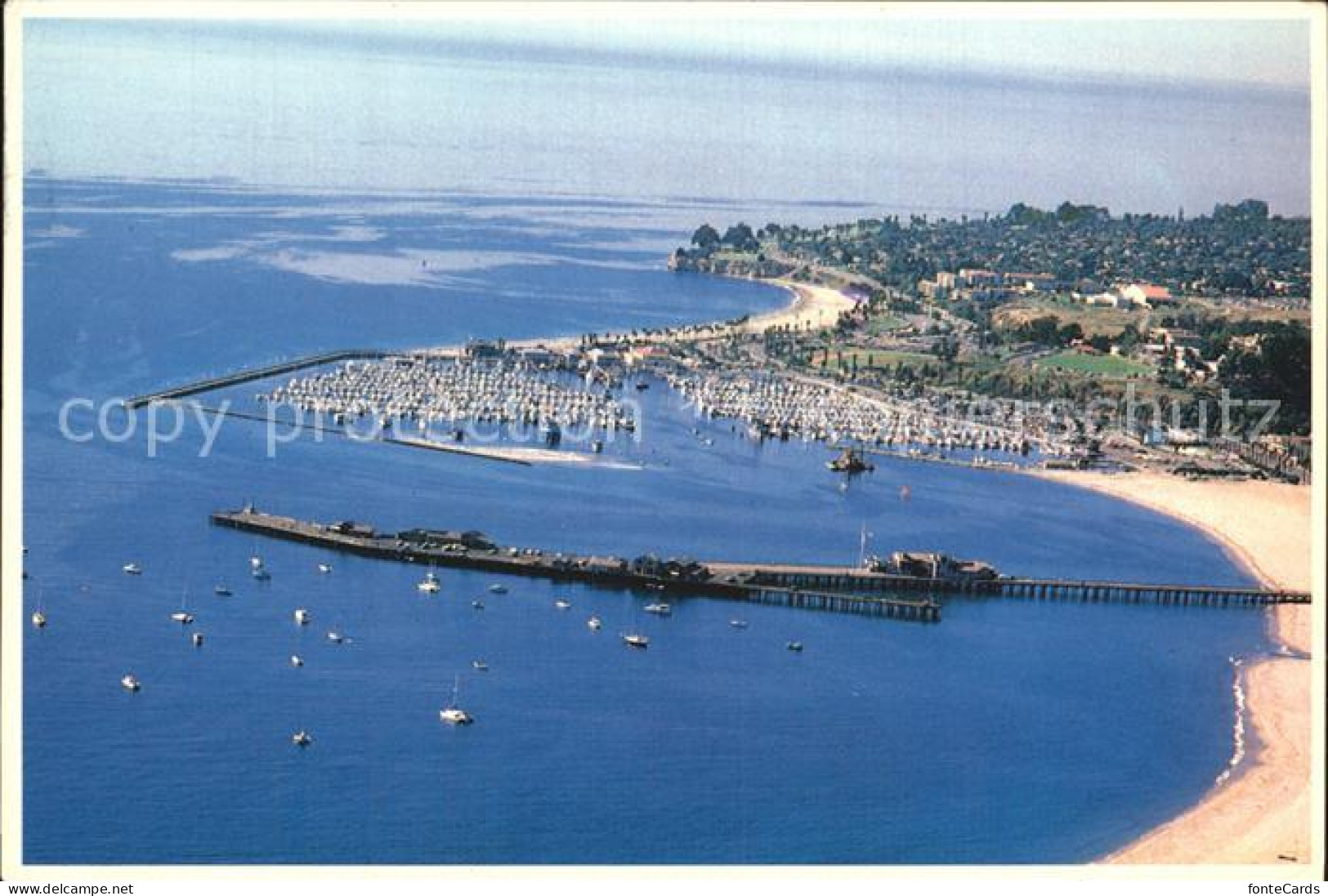 72511926 Santa_Barbara_California Fliegeraufnahme Hafens Seebruecke - Sonstige & Ohne Zuordnung