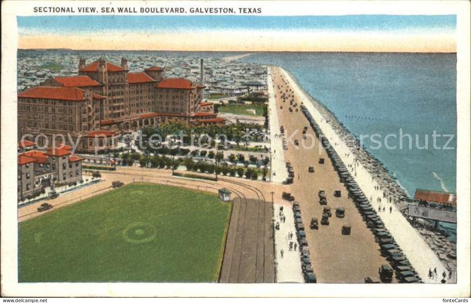 72510796 Galveston Fliegeraufnahme Sea Wall Boulevard United States - Other & Unclassified