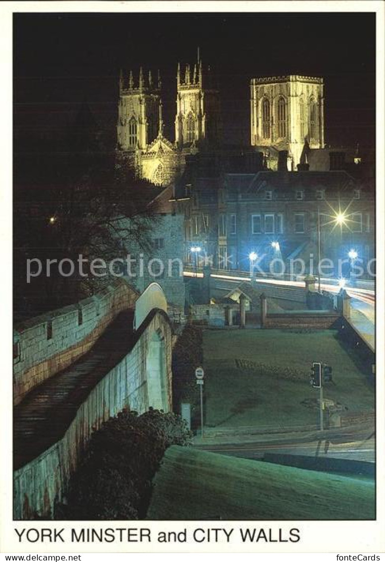 72507539 York UK Minter And City Walls At Night York - Otros & Sin Clasificación