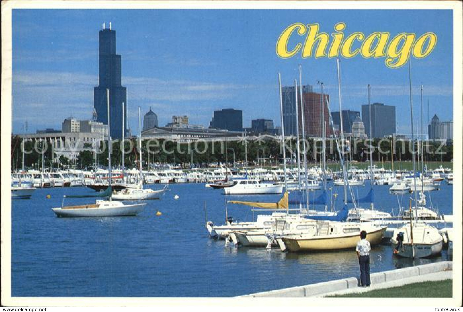 72501483 Chicago_Illinois Skyline Downtown Marina - Sonstige & Ohne Zuordnung