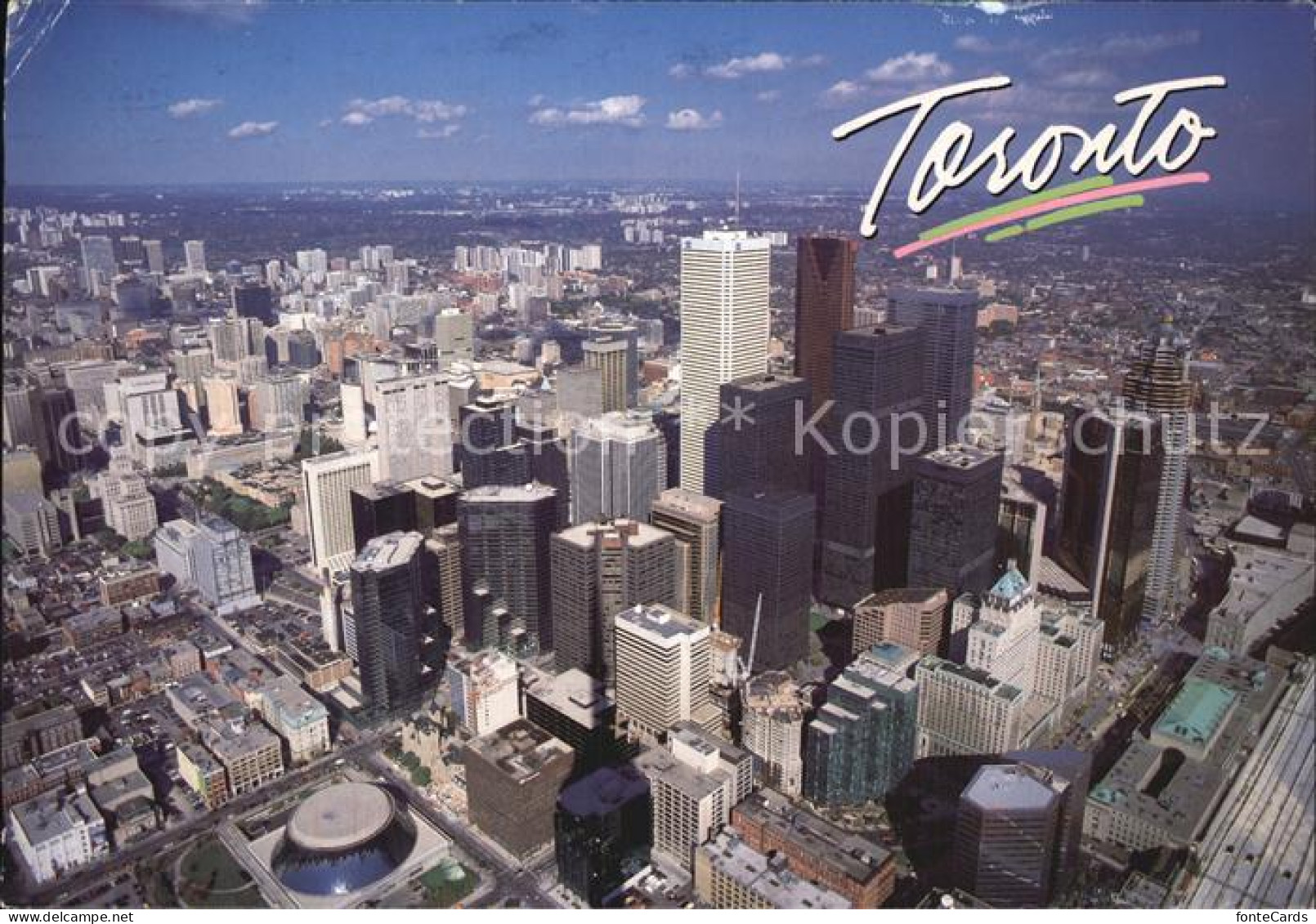 72499338 Toronto Canada Downtown Toronto As Seen From High Above The CN Tower  - Unclassified