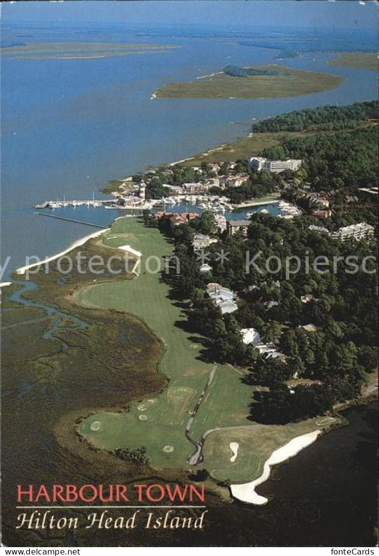 72498981 Hilton_Head_Island Harbour Town Golfplatz Fliegeraufnahme - Otros & Sin Clasificación