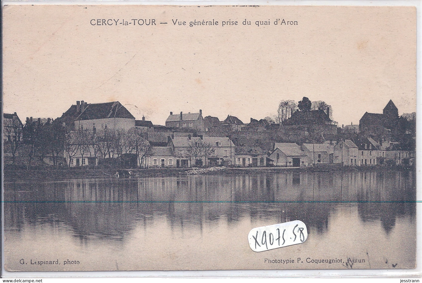 CERCY-LA-TOUR- VUE GENERALE PRISE DU QUAI D ARON - Altri & Non Classificati