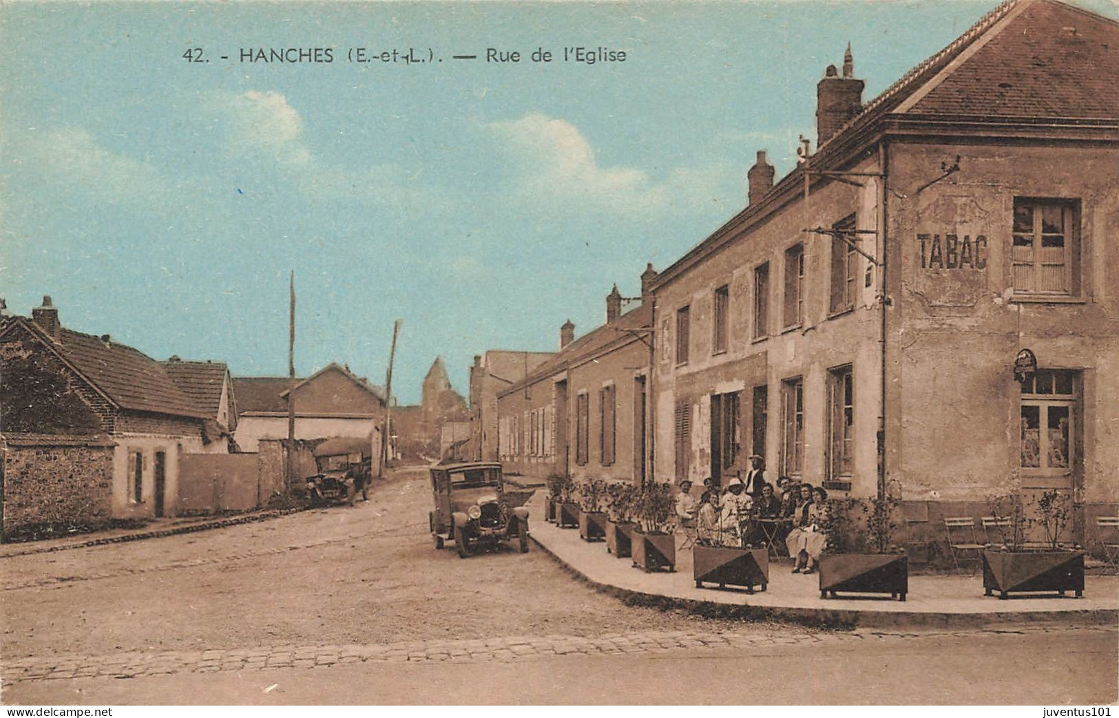 CPA Hanches-Rue De L'église-42     L2909 - Andere & Zonder Classificatie