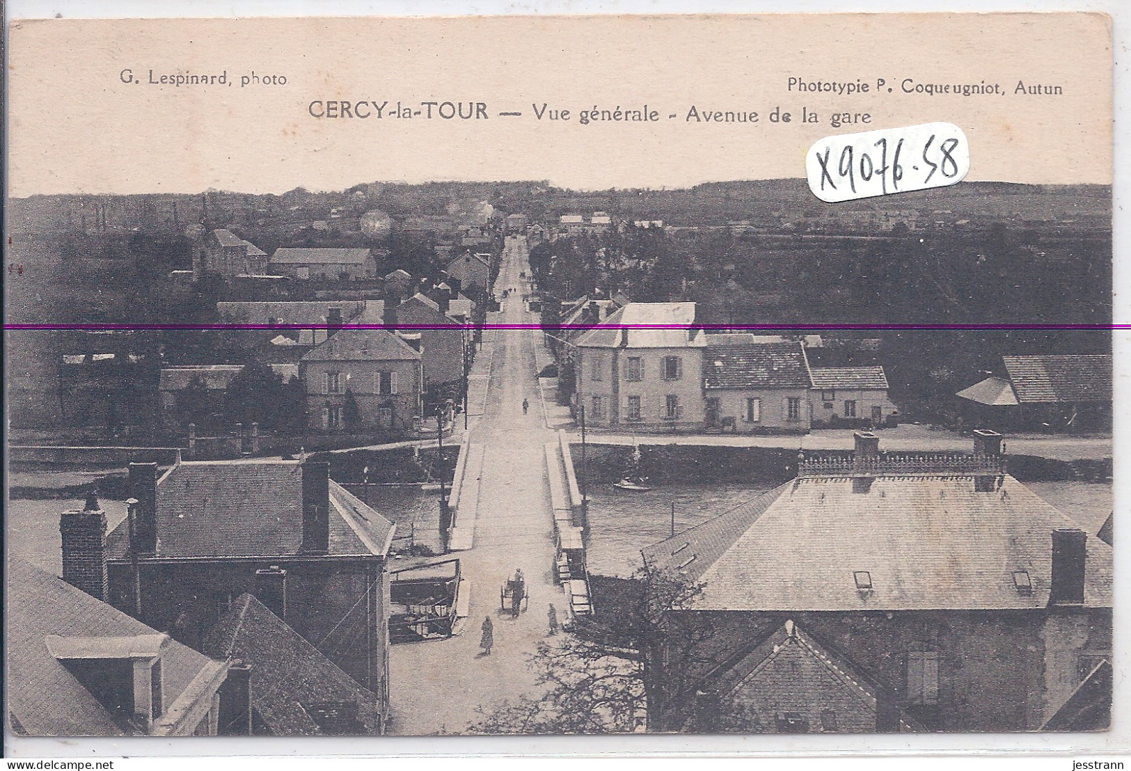 CERCY-LA-TOUR- VUE GENERALE - AVENUE DE LA GARE - Autres & Non Classés