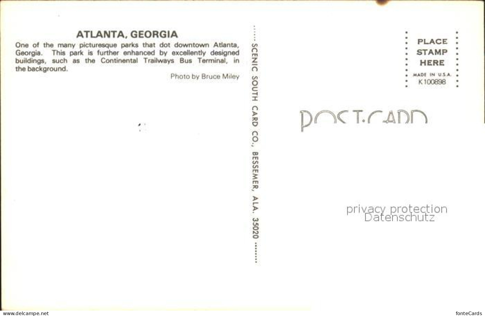 72490794 Atlanta_Georgia Park Continental Trailways Bus Terminal - Other & Unclassified