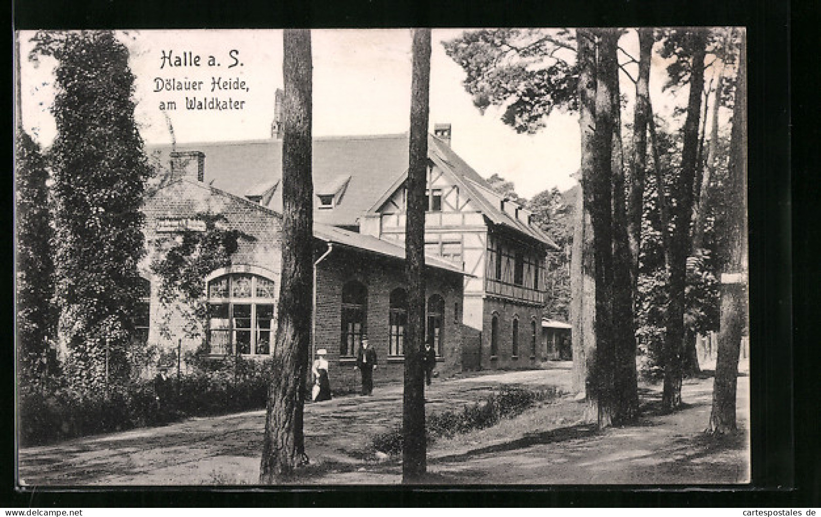 AK Halle A. S. /Dölauer Heide, Gasthaus Und Weinhandlung Am Waldkater  - Autres & Non Classés