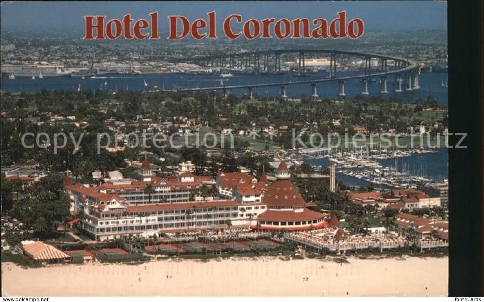 72487944 Coronado Hotel Del Coronado Air View - Sonstige & Ohne Zuordnung