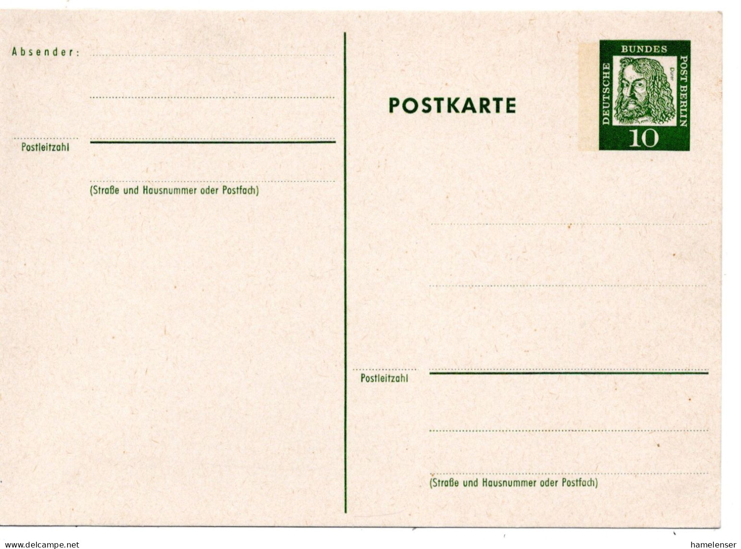 64320 - Berlin - 1962 - 10Pfg Duerer GAKte, Ungebraucht - Cartas & Documentos