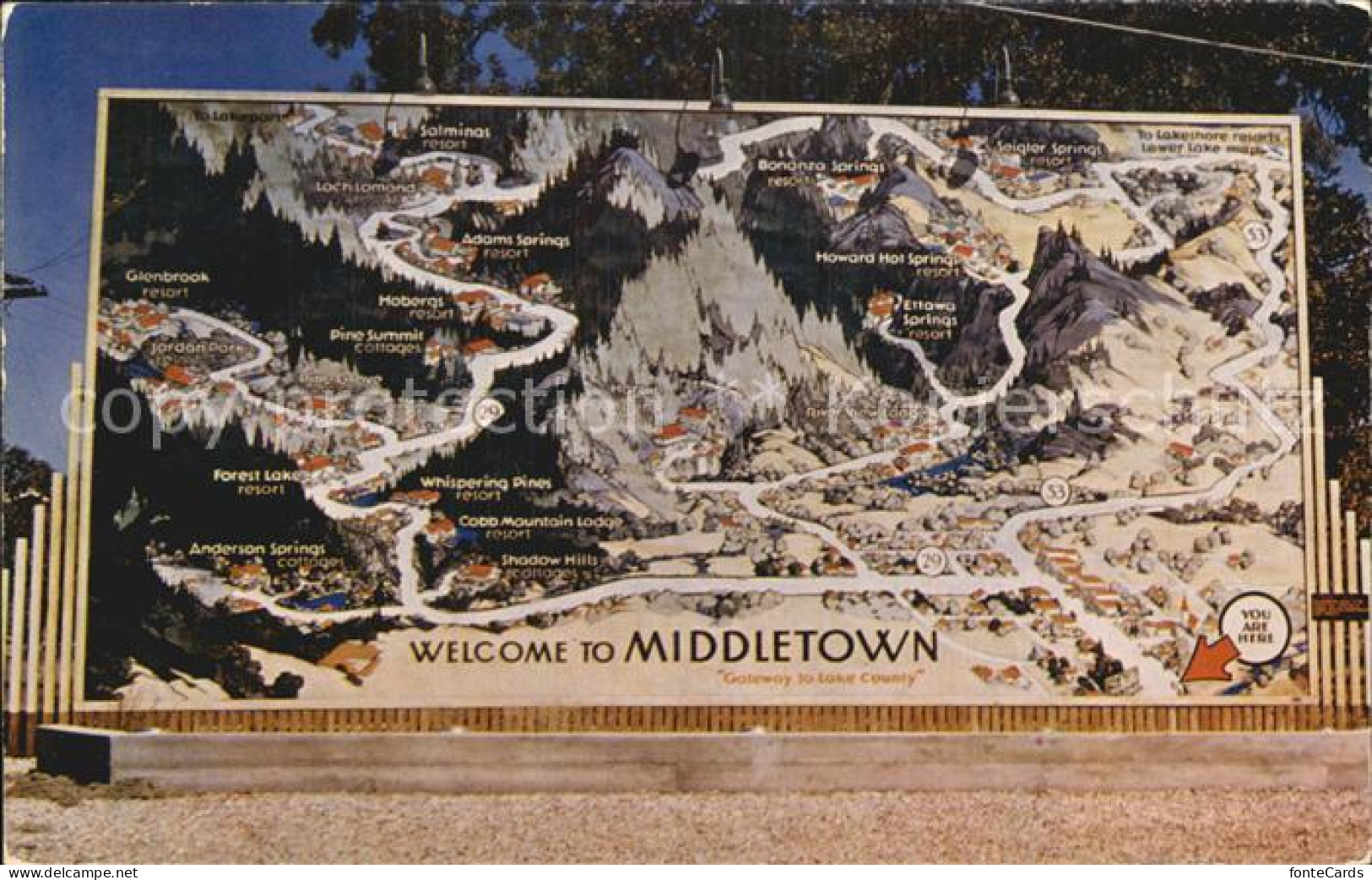 72486882 Middletown_California Highway Map - Sonstige & Ohne Zuordnung