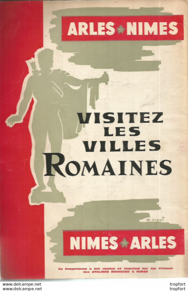 JU / PROGRAMME TOROS GRAN CORRIDA ARLES NIMES NIMES Feria De PENTECOTE - Programs