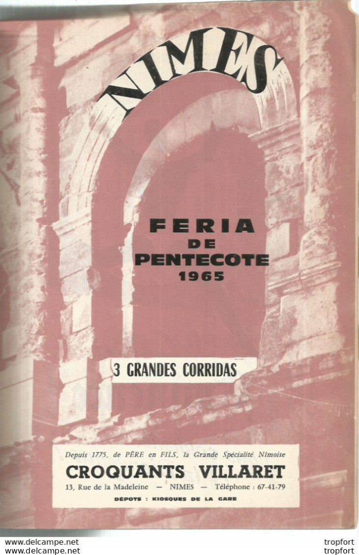 JU / PROGRAMME TOROS GRAN CORRIDA ARLES NIMES NIMES Feria De PENTECOTE - Programmes