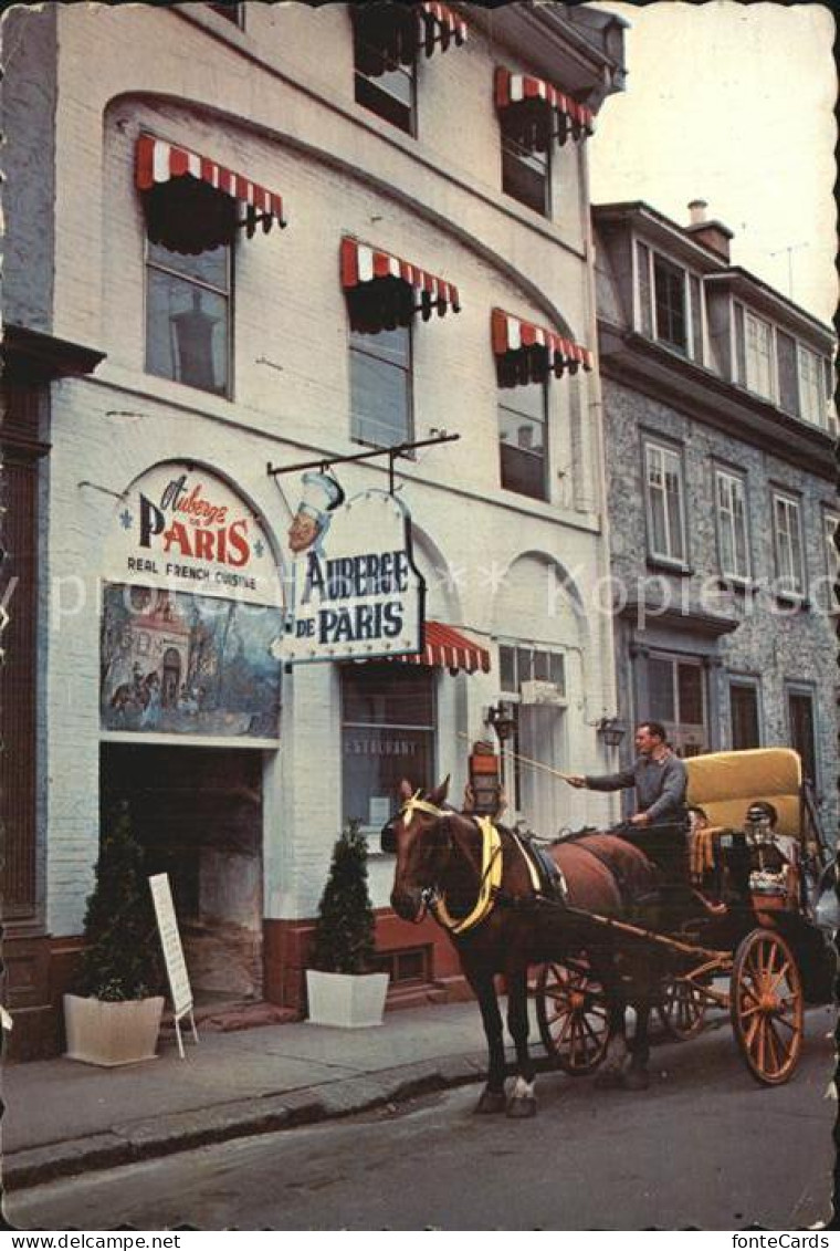 72486330 Quebec Auberge De Paris  Quebec - Non Classificati