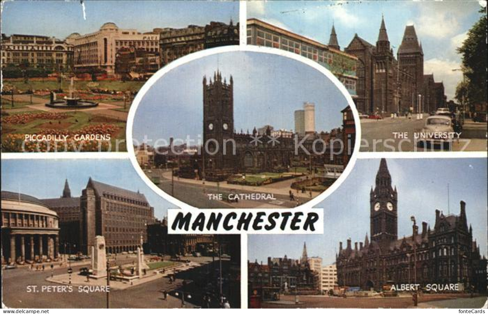 72486072 Manchester University Piccadilly Gardens Albert Square Cathedral Manche - Autres & Non Classés