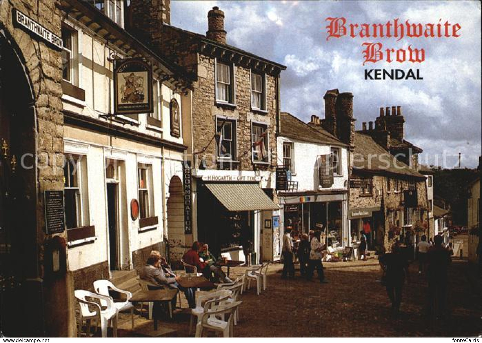 72483780 Kendal Branthwaite Brow Street Scene Strassencafes Kendal South Lakelan - Autres & Non Classés