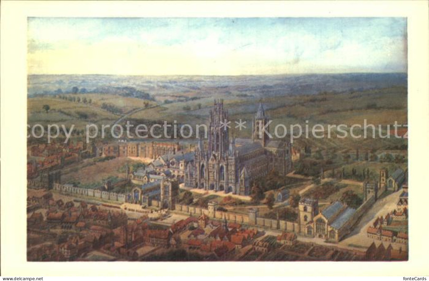 72482960 St Edmundsbury The Abbey An Artist's Impression Abtei Kuenstlerkarte  - Other & Unclassified