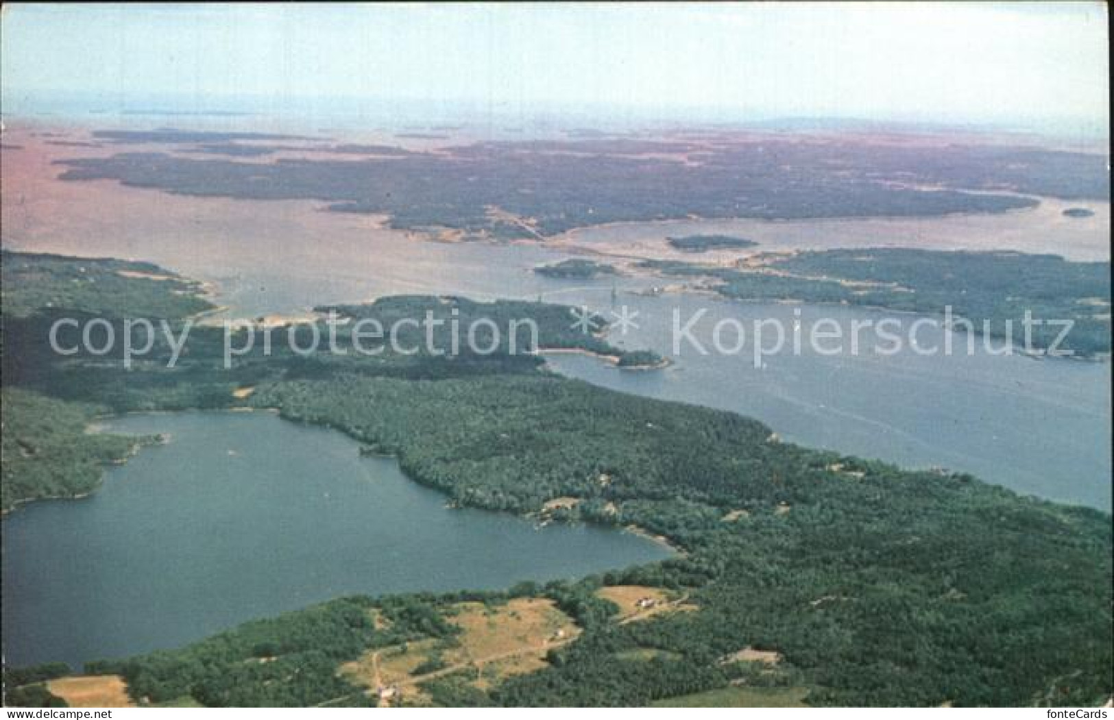 72482904 Sargentville Eggemoggin Reach And Deer Isle Walker Pond Aerial View - Andere & Zonder Classificatie