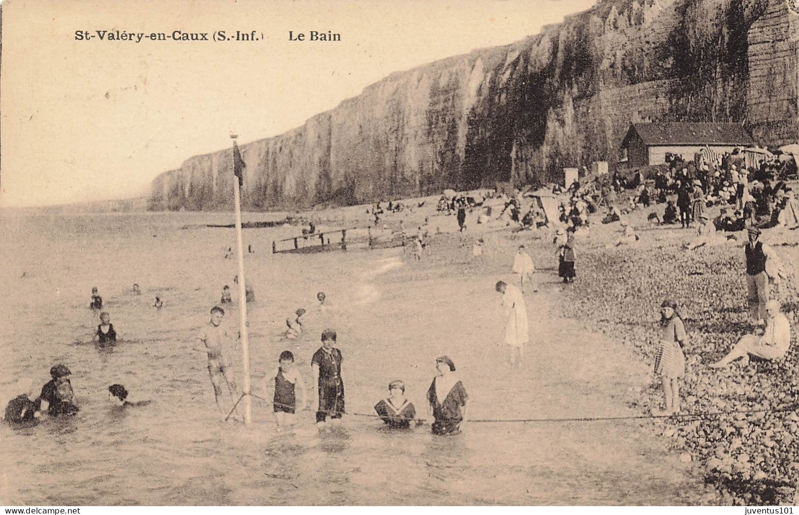 CPA Saint Valéry En Caux-Le Bain-Timbre-RARE     L2907 - Saint Valery En Caux