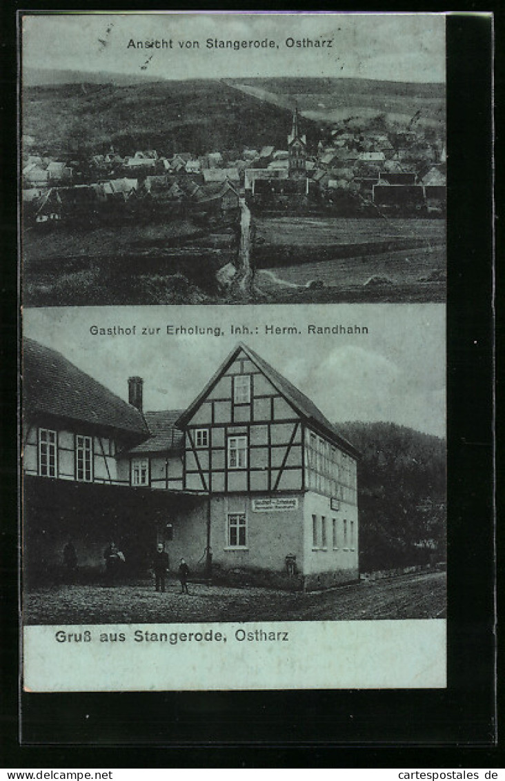 AK Stangerode /Ostharz, Gasthof Zur Erholung, Ortsansicht  - Sonstige & Ohne Zuordnung