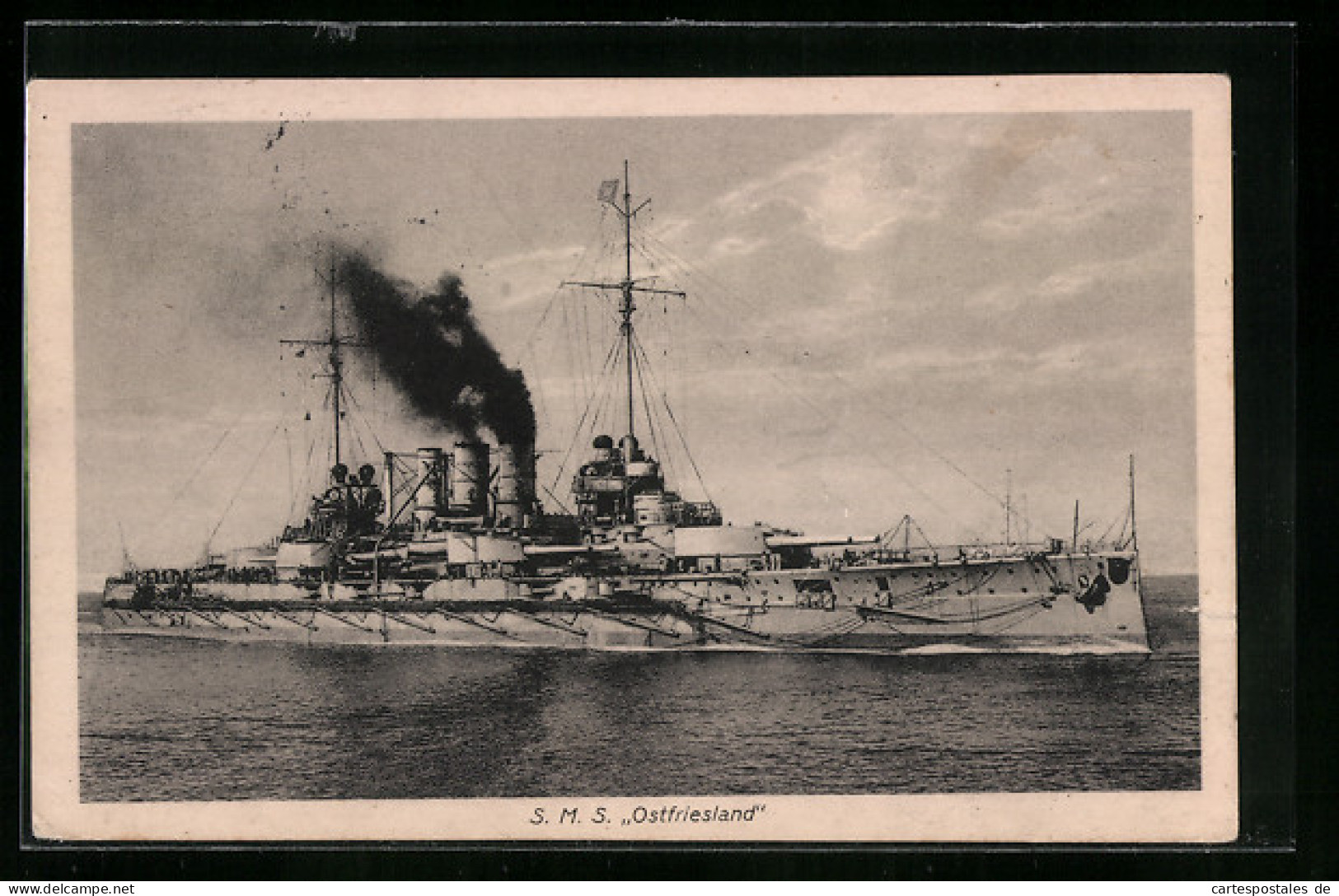 AK S.M.S. Ostfriesland, Das Kriegsschiff Auf See  - Oorlog