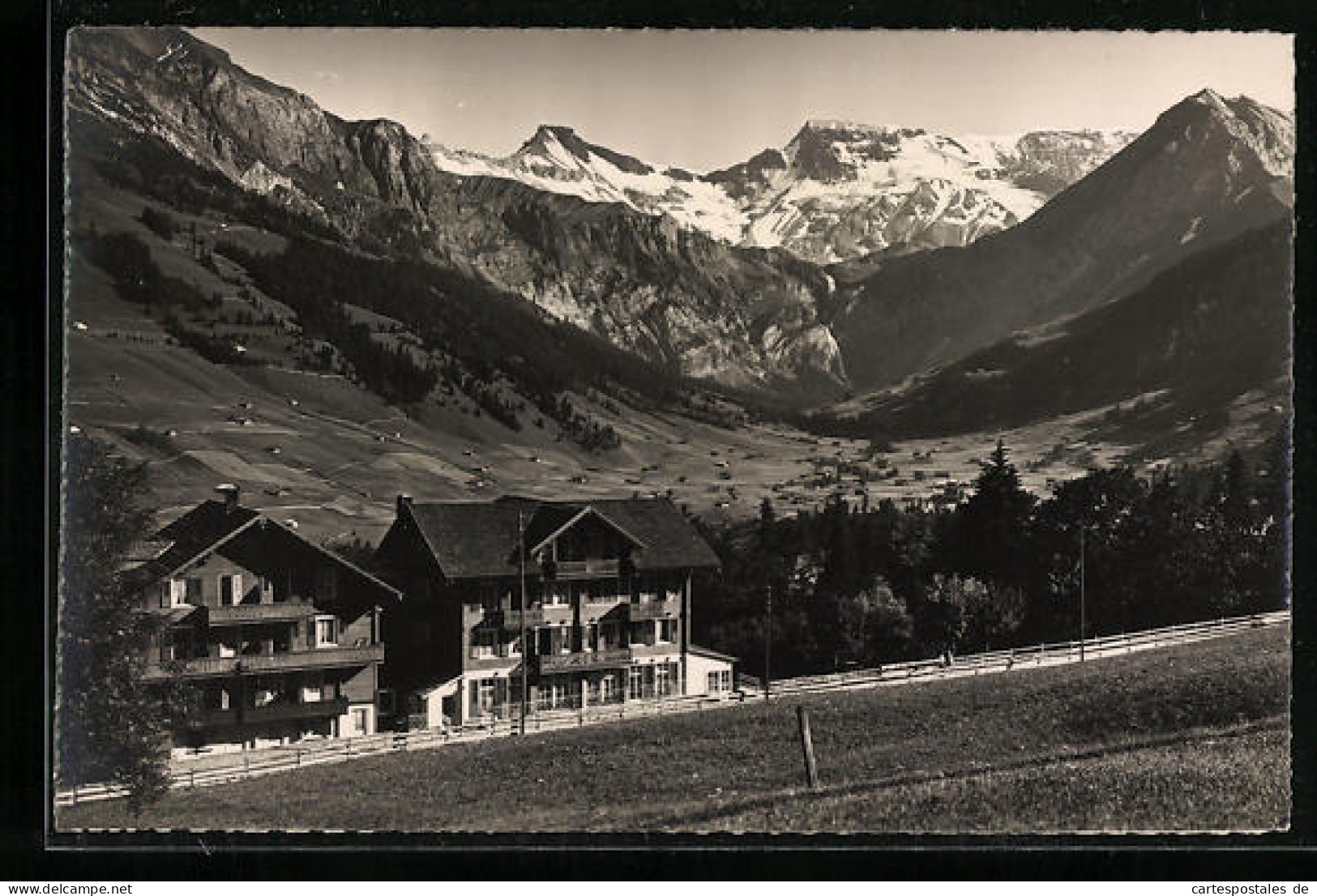 AK Adelboden, Pension Alpenruhe, Blick Auf Steghorn, Wildstrubel Und Fitzer  - Adelboden