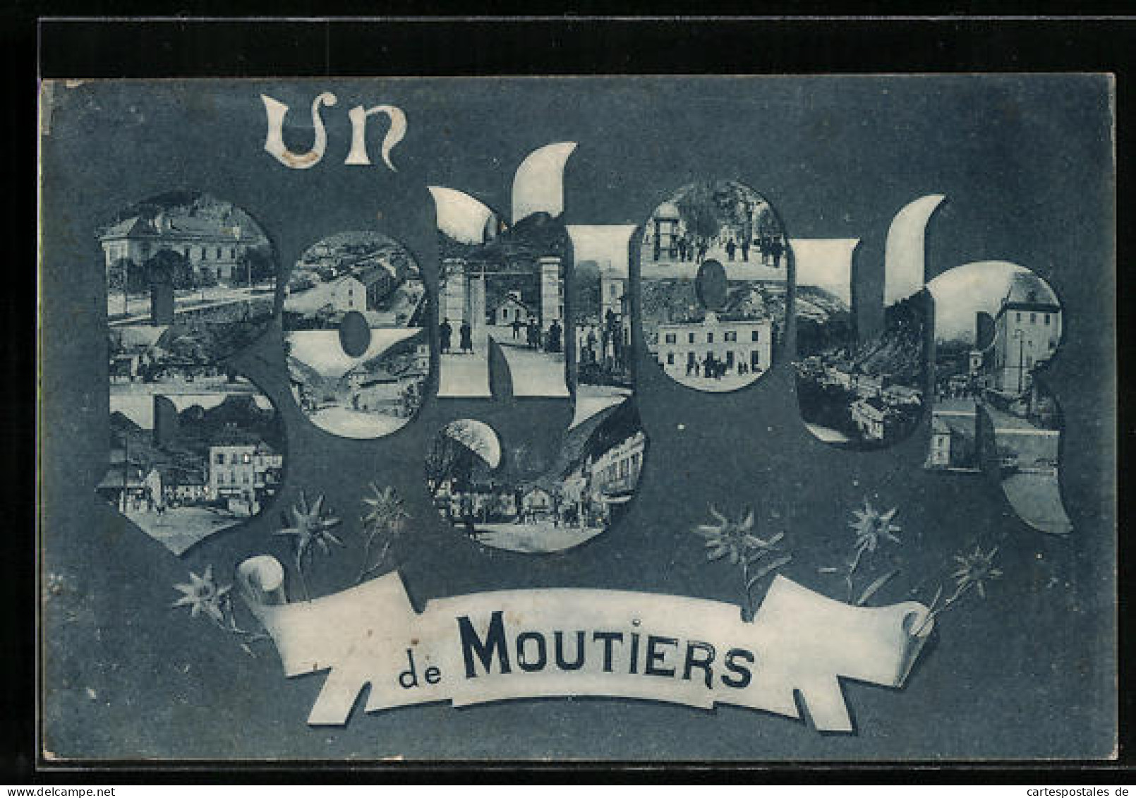 CPA Moutiers, La Place, Hotel De Ville, Vue Generale  - Moutiers