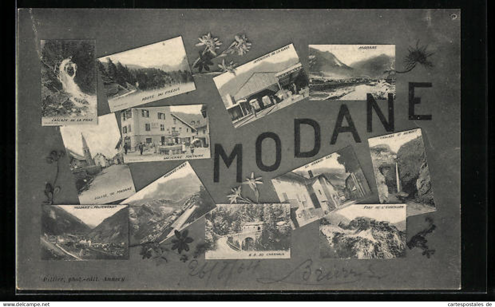 CPA Modane, Route Du Frejus, Eglise, Interieur De La Gare, Fort De L`Esseilon  - Modane