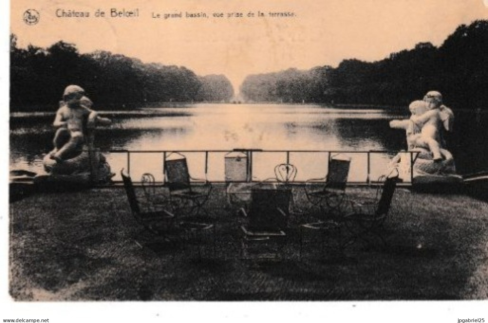 Beloeil  Chateau Le Grand Bassin Vue Prise De La Terrasse - Beloeil