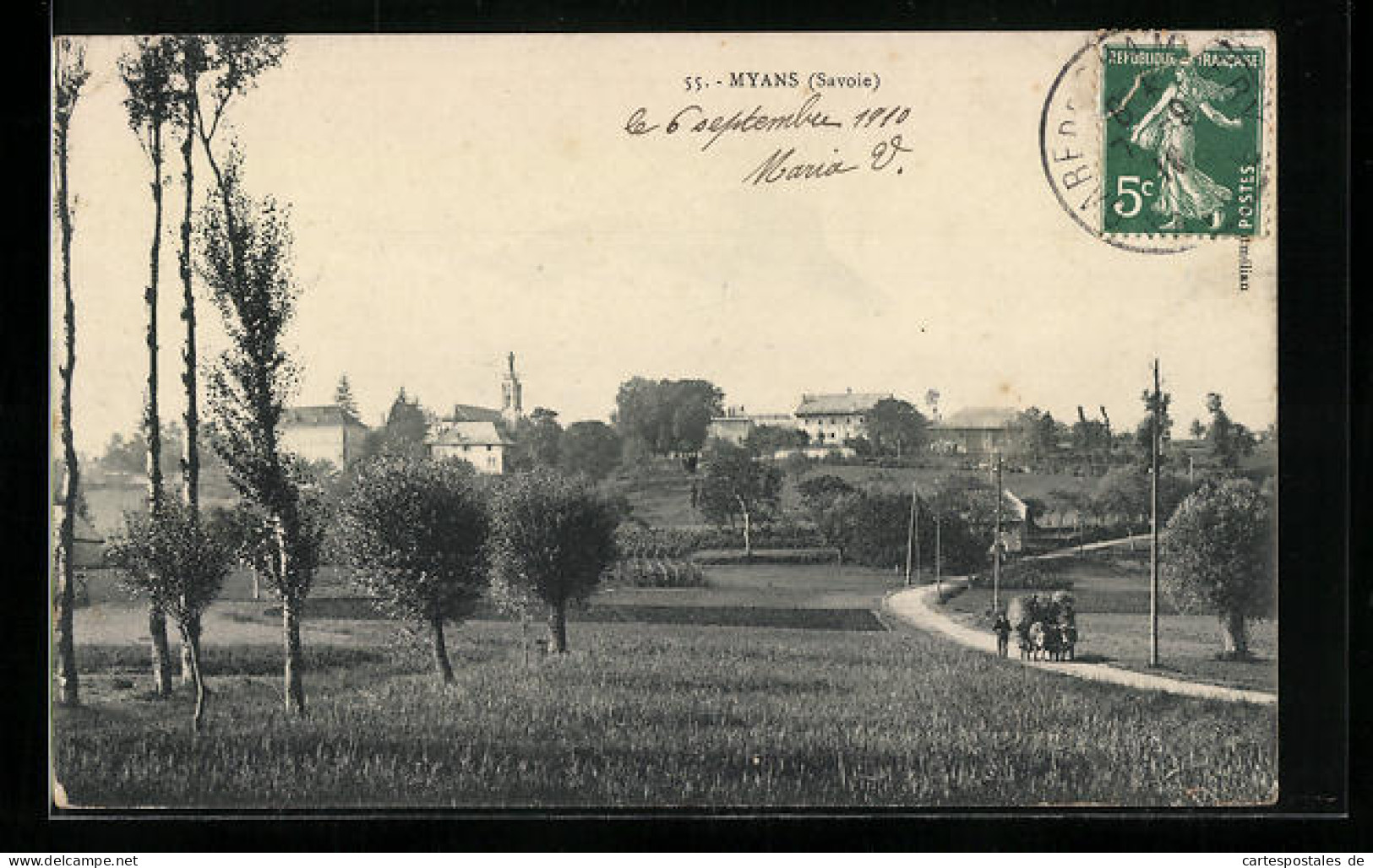 CPA Myans, Vue Generale, L`Eglise  - Autres & Non Classés