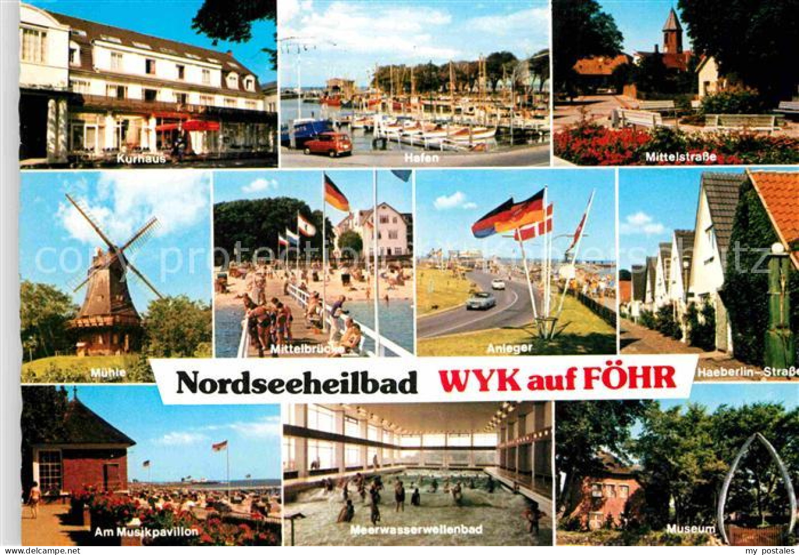 72860314 Wyk Foehr Kurhaus Hafen Mittelstrasse Muehle Haeberlin Str Musikpavillo - Other & Unclassified