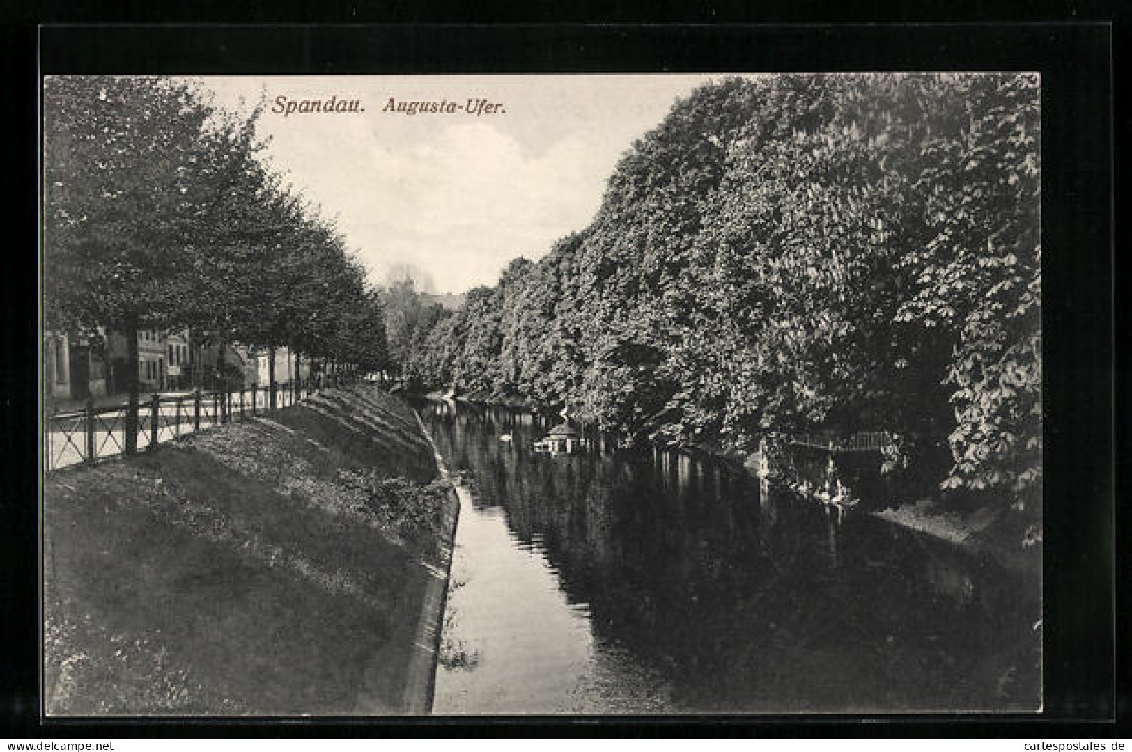 AK Berlin-Spandau, Partie Am Augusta-Ufer  - Spandau