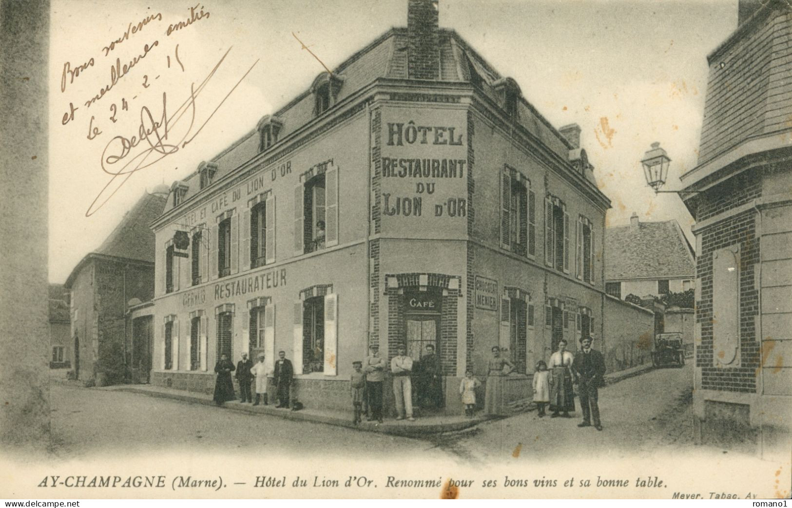 51)   AY En CHAMPAGNE  - Hôtel Du Lion D' Or Renommé Pour Ses Bons Vins Et Sa Bonne Table - Ay En Champagne