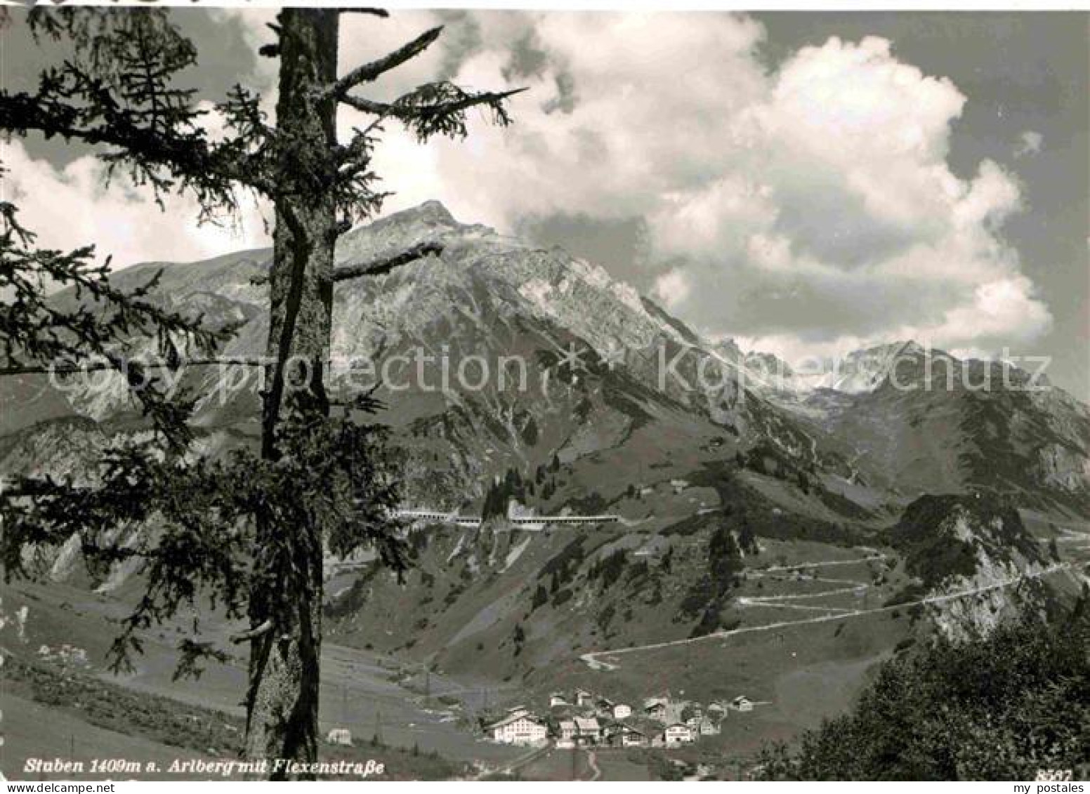 72860061 Stuben Vorarlberg Panorama Mit Flexenstrasse Gebirgspass Alpen Kloester - Otros & Sin Clasificación