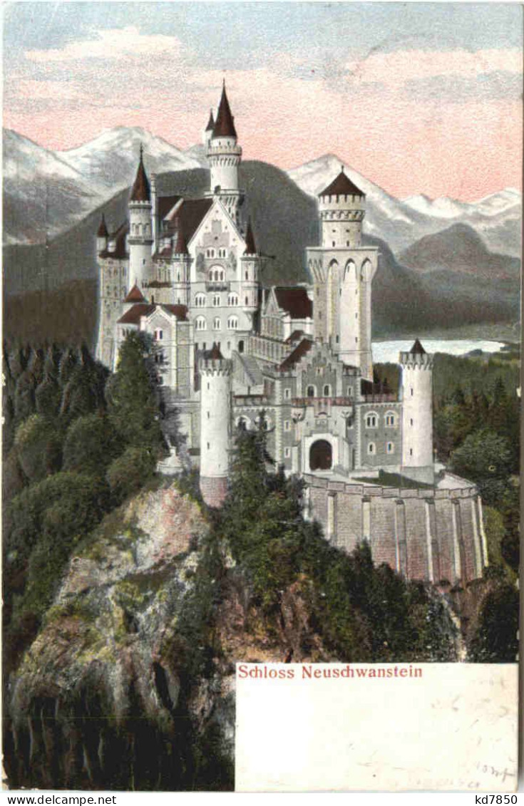 Schloss Neuschwanstein - Reliefkarte - Autres & Non Classés