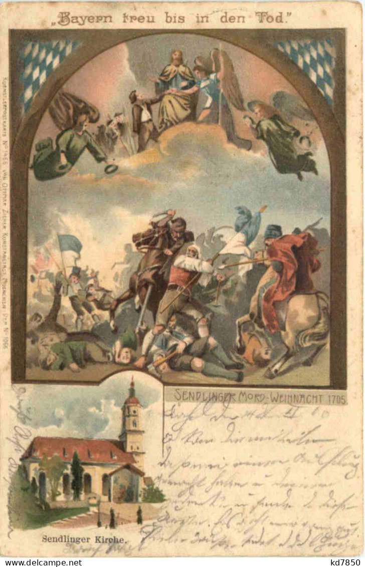Sendlinger Mord Weihnacht 1705 - Litho - Muenchen