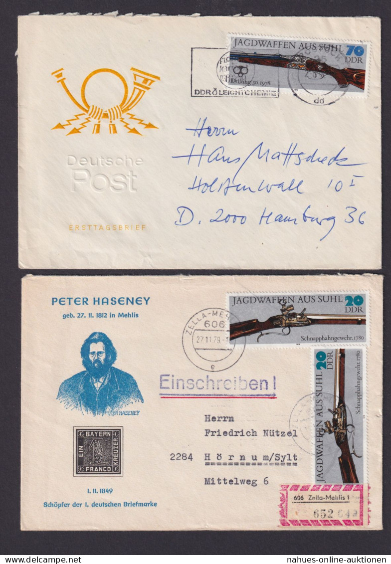 Briefmarken DDR Sammlung Waffen Jagdwaffen gutes Lot Festpreis 90,00