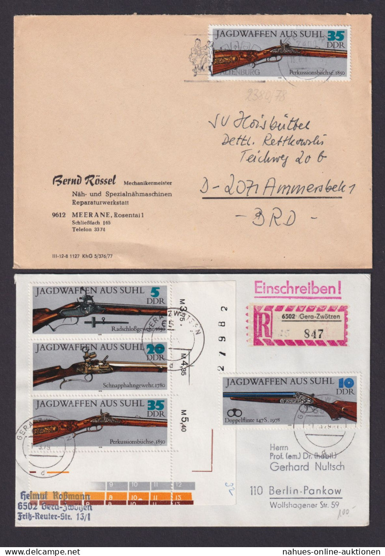 Briefmarken DDR Sammlung Waffen Jagdwaffen gutes Lot Festpreis 90,00