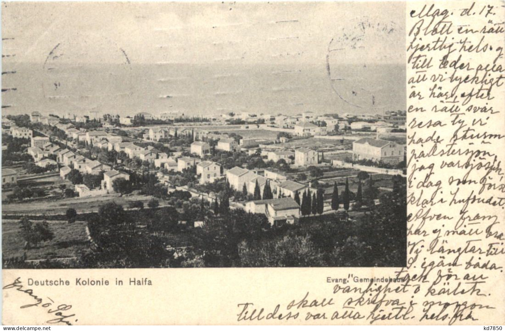 Deutsche Kolonie In Haifa - Palestine