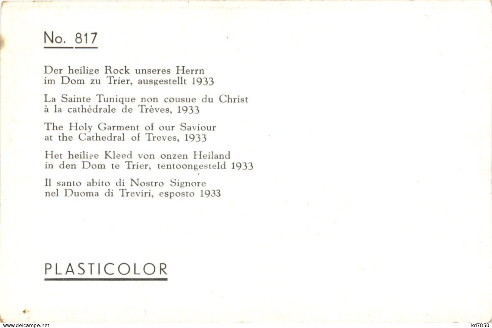 Trier - Der Heilige Rock 1933 - Trier