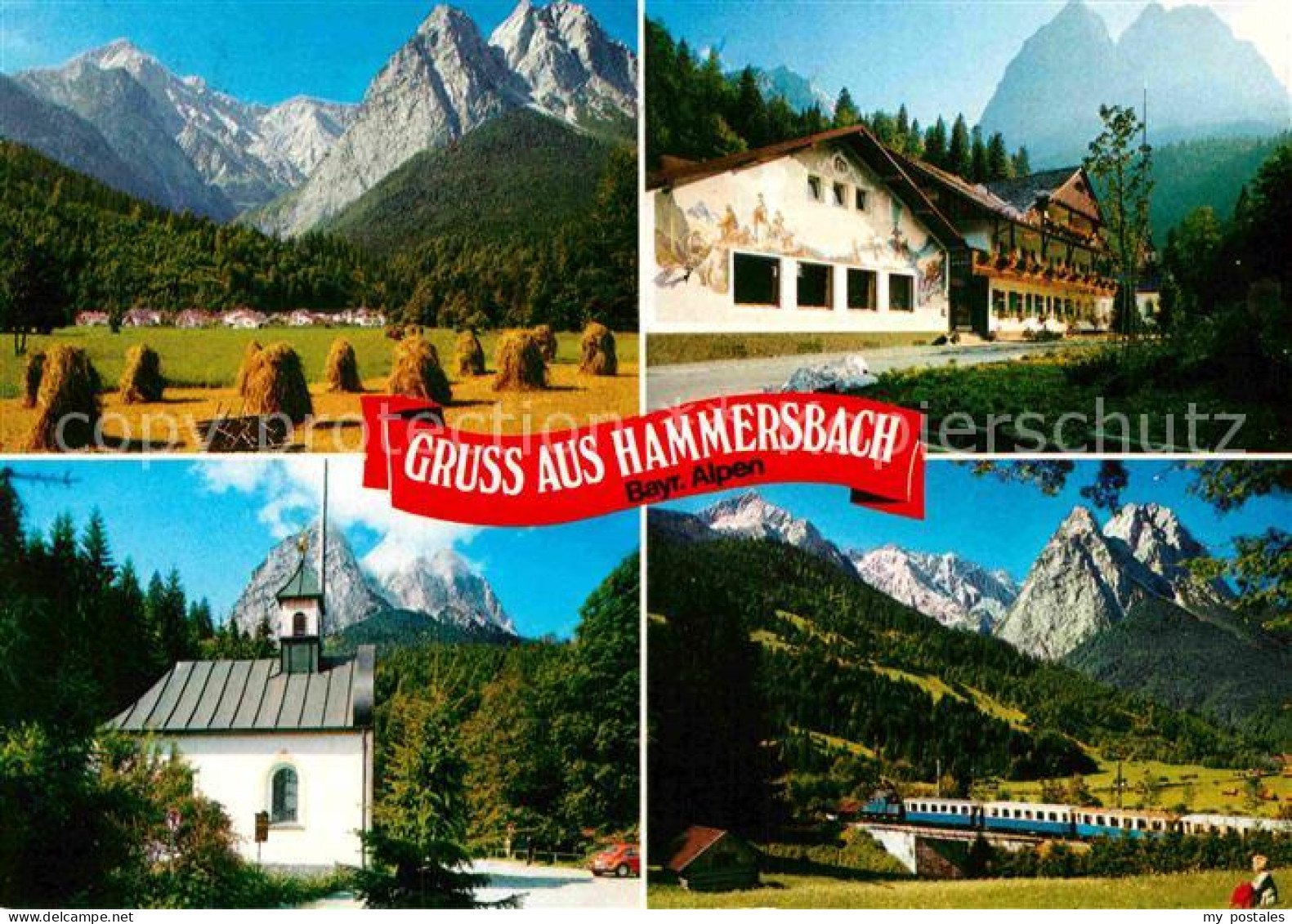 72859287 Hammersbach Grainau Mit Zugspitzgruppe Hoellental Erholungsheim Haus Ha - Sonstige & Ohne Zuordnung