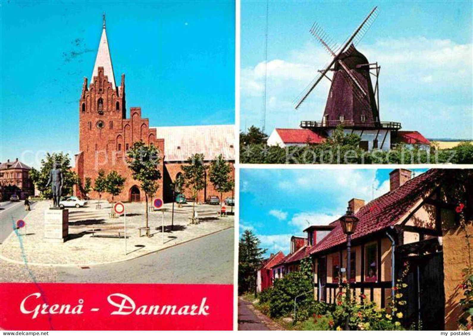 72859143 Grenaa Kirche Windmuehle Typisches Haus Grenaa - Denmark
