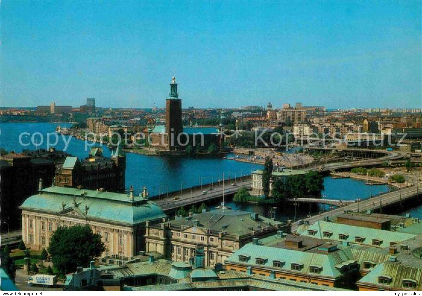 72858910 Stockholm Blick Gegen Das Stadthaus Von Der Domkirche Stockholm - Schweden