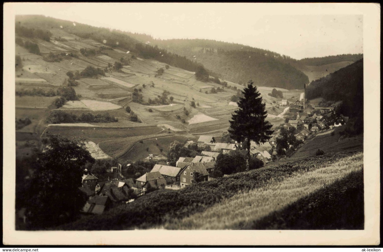 Gießübel-Schleusegrund Panorama-Ansicht Mit Thüringer Wald Zur DDR-Zeit 1953 - Andere & Zonder Classificatie