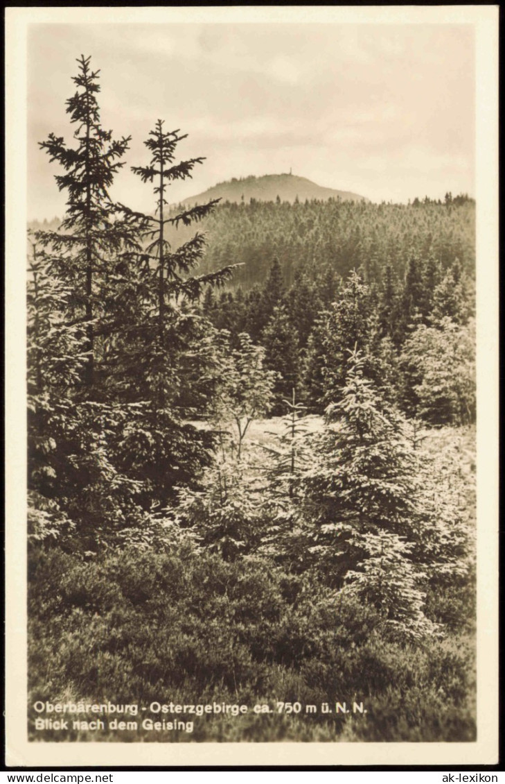 Oberbärenburg-Altenberg (Erzgebirge) Panorama-Ansicht Osterzgebirge 1942 - Altenberg