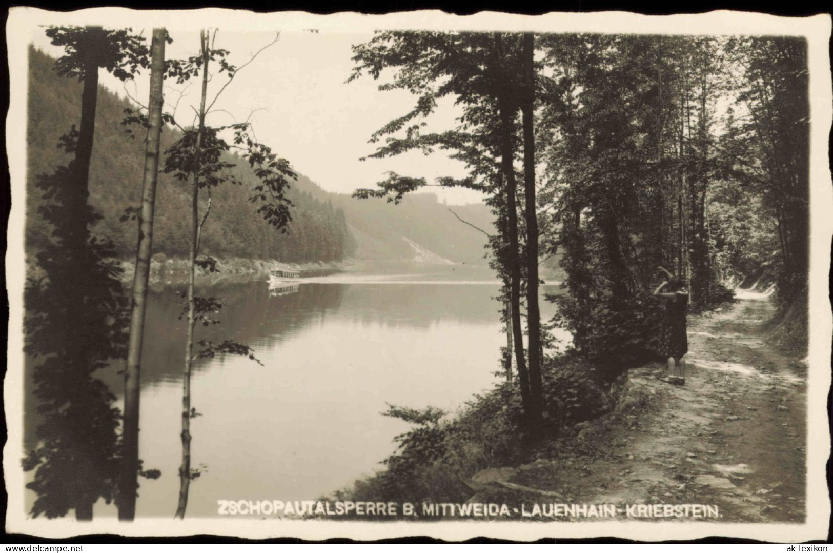 Lauenhain Mittweida ZSCHOPAUTALSPERRE B.  1931  Landpoststempel FALKENHAIN - Mittweida